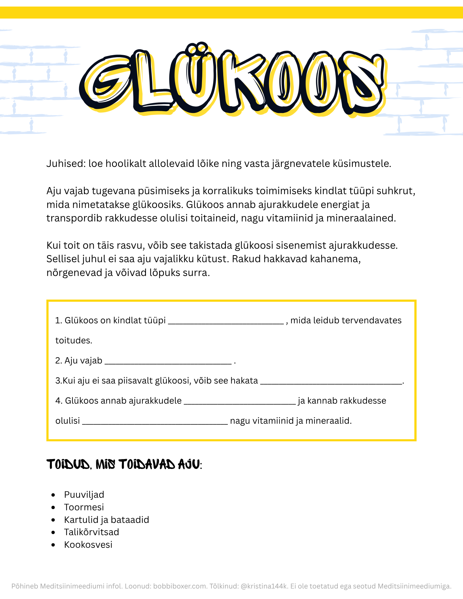 ESTONIAN Glucose