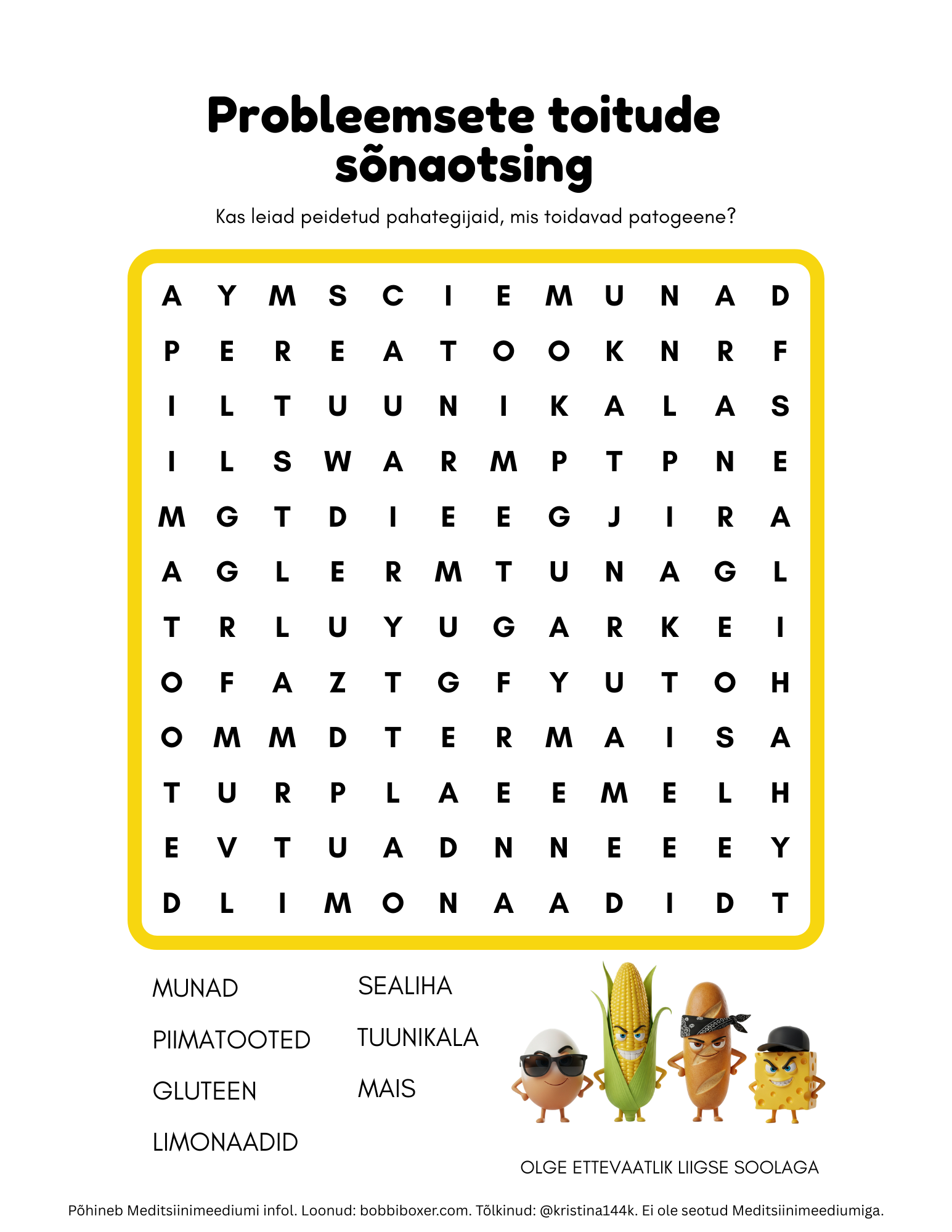 ESTONIAN Troublemaker Word Search